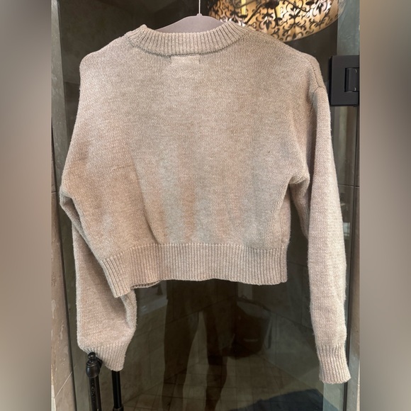 Marled Women's Cream Crew Neck Sweater - Picture 2 of 4